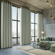 Large Mint Green Velvet Grommet Blackout Curtains