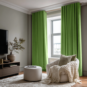 Light Green Velvet Blackout Grommet Curtain
