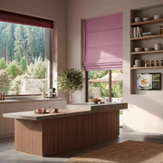 Dusty Rose Linen Blackout Roman Shades