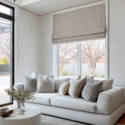 Natural Linen Blackout Roman Shades