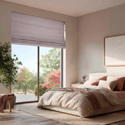 Dusty Pink Linen Blackout Roman Shades