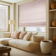 Dusty Pink Linen Blackout Roman Shades