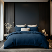 Peacock Blue Linen Duvet Cover