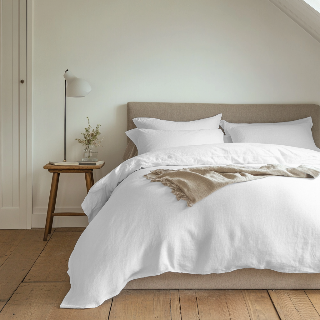 White Linen Duvet Cover