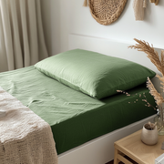 Forest Green Linen Fitted Sheet