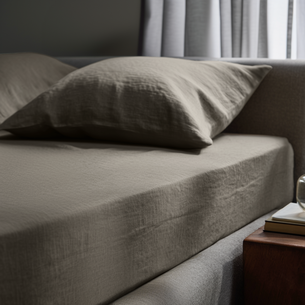 Heavy Weight Natural Linen Fitted Sheet
