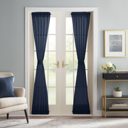 Royal Blue Linen French Door Curtains
