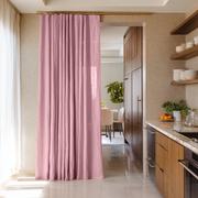 Dusty Rose Linen Multitape Doorway Curtain