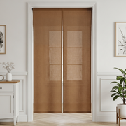 Tawny Brown Linen Noren Curtain