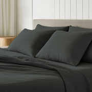 Charcoal Grey Linen Sheet Set