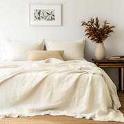 Cream Linen Sheet Set