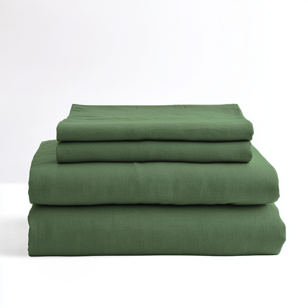 Forest Green Linen Sheet