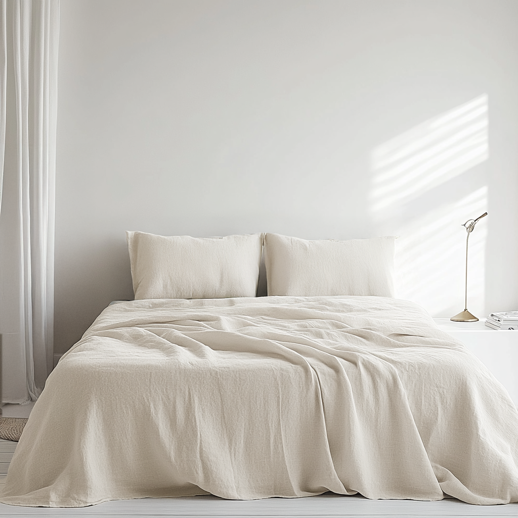 Heavy Weight Ecru Linen Sheet Set