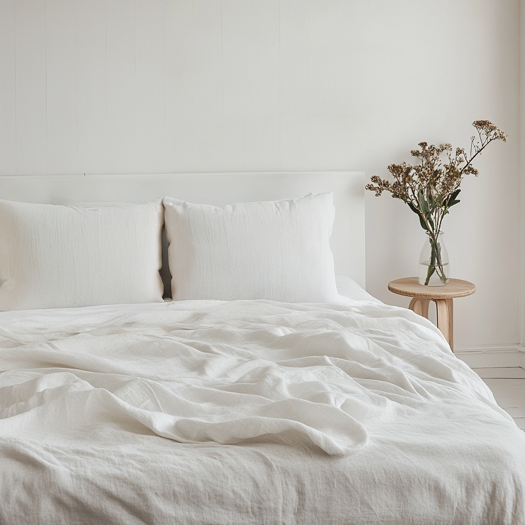 Heavy Weight Off-White Linen Sheet Set