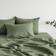 Sage Green Linen Sheet Set