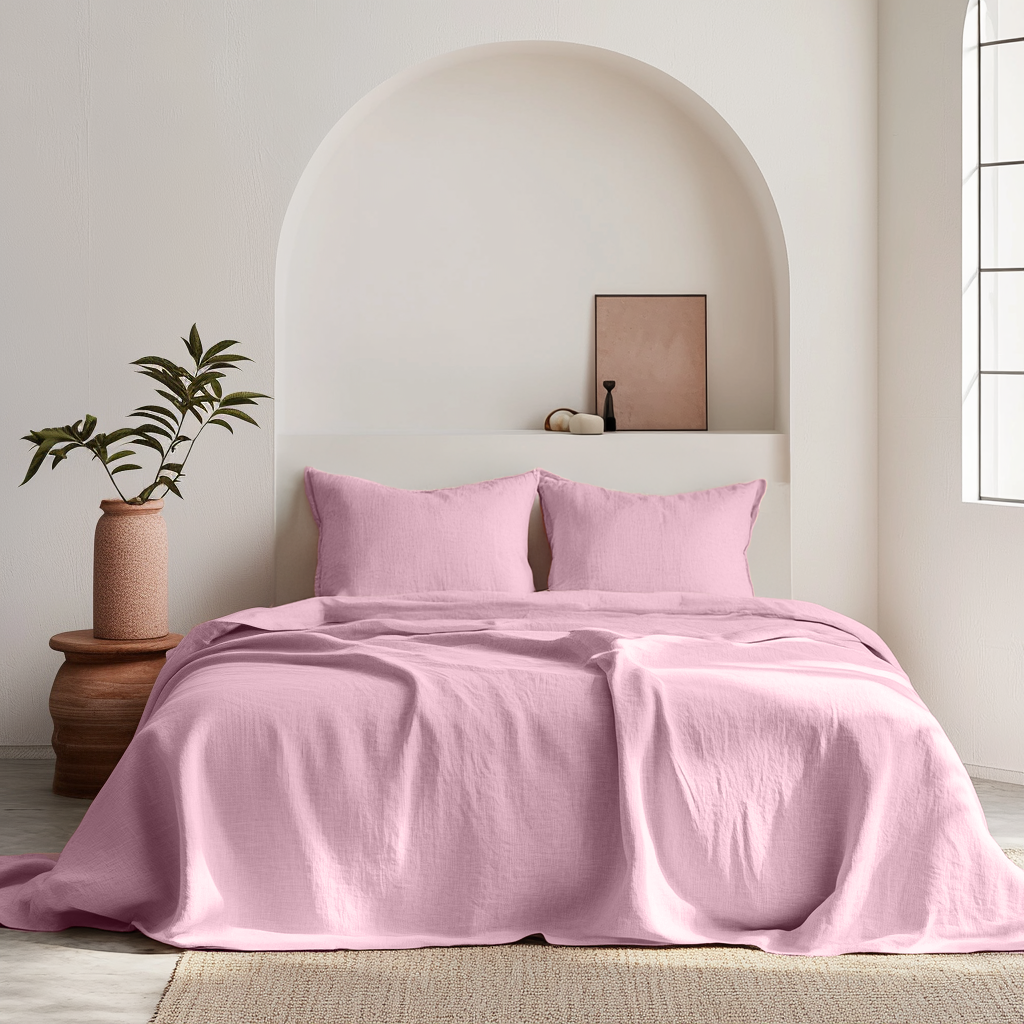 Dusty Rose Linen Sheet Set