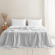 White Linen Sheet Set