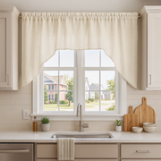 Cream Linen Swag Valance Curtain