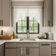 Off-White Linen Swag Valance Curtain