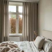 Natural Beige Bedroom Curtains