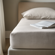 Natural Washed Linen Deep Pocket Fitted Sheet