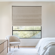 Inside Mount Natural Linen Blackout Roman Shades