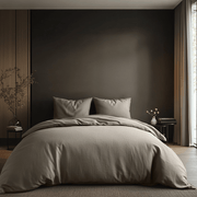 Natural Color Washed Heavyweight Linen Duvet Cover Set