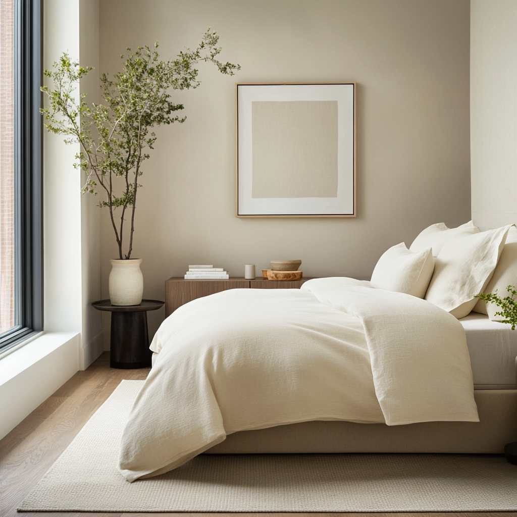 Cream Linen Duvet Cover