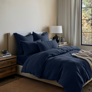 Royal Blue Linen Duvet Cover