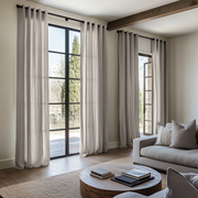 Natural Linen Grommet Curtains