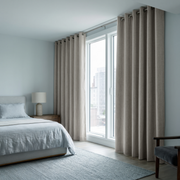 Natural Linen Thermal Grommet Curtains