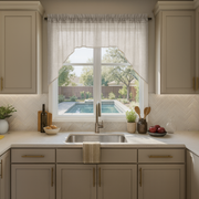 Natural Sheer Linen Swag Valance Curtain