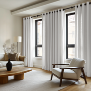 Off-White Heavy Weight Linen Grommet Curtain