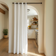 Off-White Heavy Weight Linen Doorway Curtains with Grommets