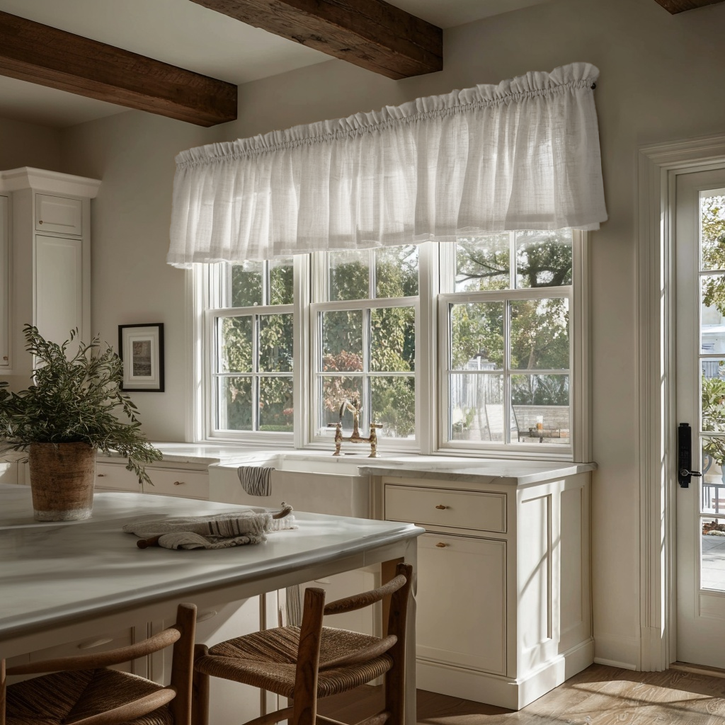 Off-White Heavyweight Linen Valance