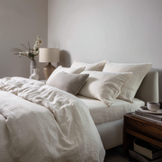 Luxury Heavy Weight Off-White Linen Fitted Sheet Only