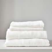 Off-White Linen Sheet Set