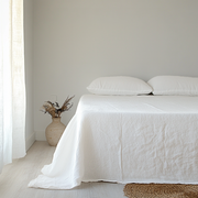 Off-White Linen Flat Sheet