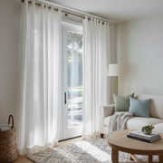 Off-White Linen Grommet Curtain
