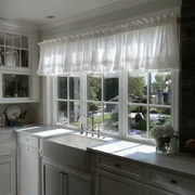 Off-White Linen Kitchen Valance