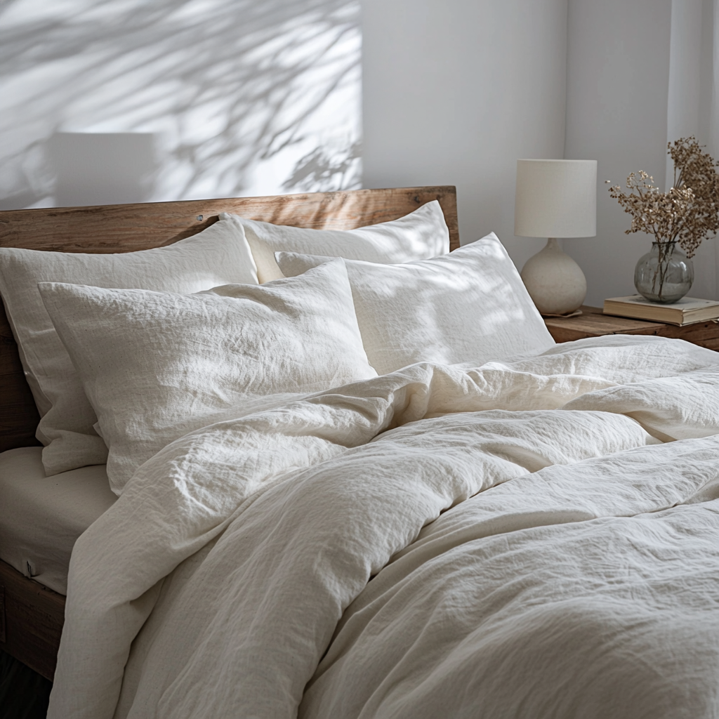 Off-White Linen Duvet Cover