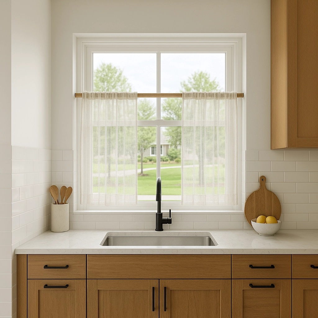 3H Linen Cafe Curtains - Thumbnail 2