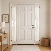 Off-white blackout sidelight curtains