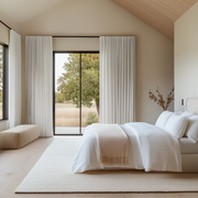 Off-White Ivory Bedroom Curtains