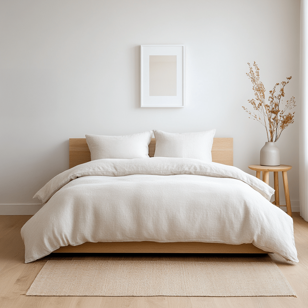 Off-White Washed Linen Duvet Cover Set - Single, Twin, Twin XL, Full/Double, Queen, King, California King