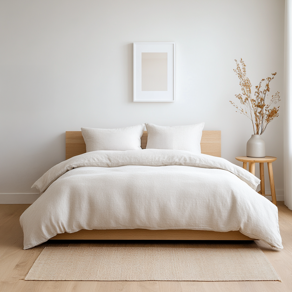 Off-white Linen Duvet Cover Set