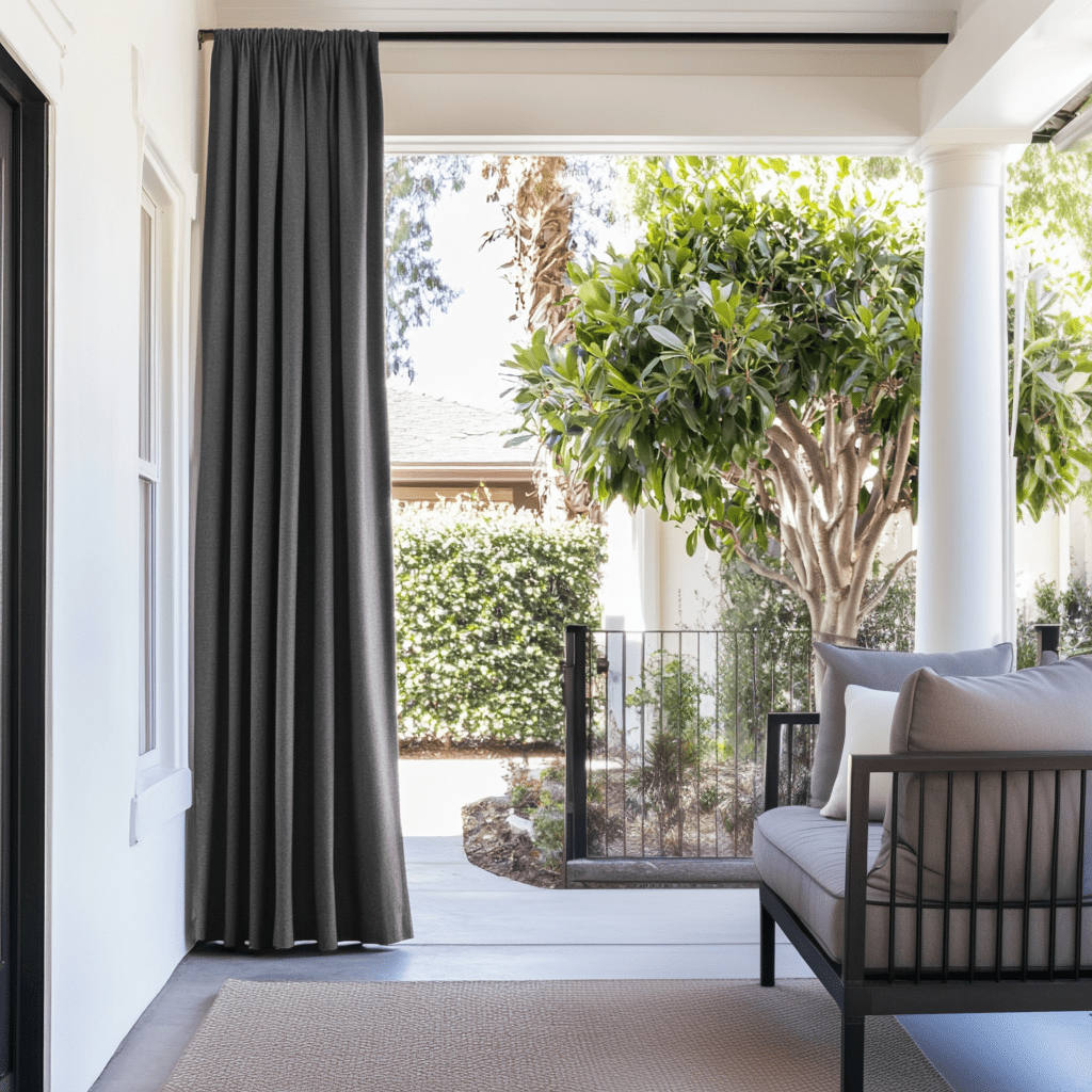 Triple-Weave Outdoor Blackout Curtains For Porch - Rod Pocket - Available in Beige, White, Rose, and Other Colors