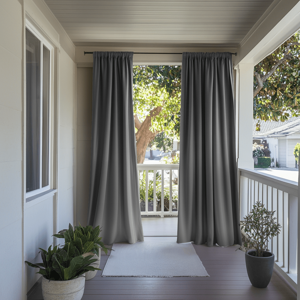 Triple-Weave Outdoor Blackout Curtains For Porch - Rod Pocket - Available in Beige, White, Rose, and Other Colors