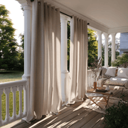 Outdoor Linen Curtains - Natural