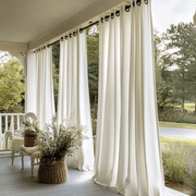 Outdoor Linen Curtains - Off-White
